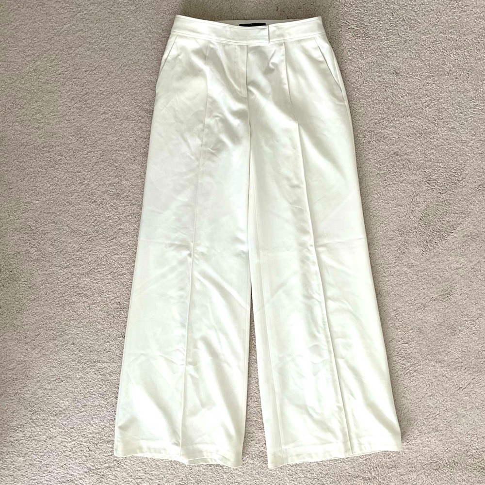 Moda International Ivory Wide Leg Trousers